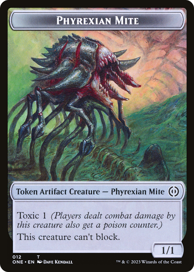 Phyrexian Mite (012) // Jeton double face pour chat [Phyrexia : All Will Be One Tokens] 
