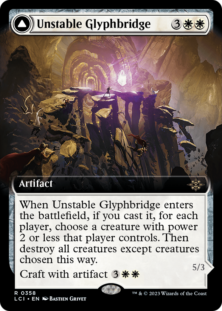 Glyphbridge instable // Sandswirl Wanderglyph (Art étendu) [Les cavernes perdues d'Ixalan] 