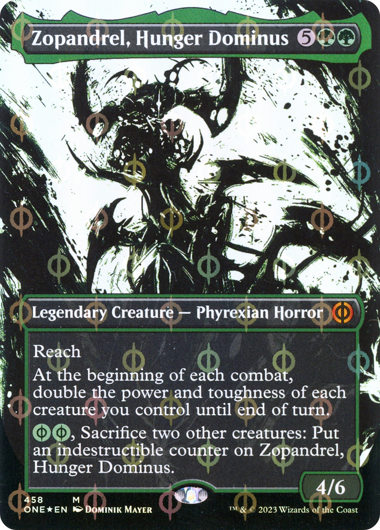 Zopandrel, Hunger Dominus (Feuille Ichor Step-and-Compleat sans bordure) [Phyrexia : Tous seront un] 
