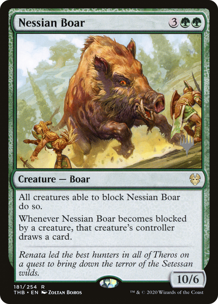 Sanglier Nessian (Pack promotionnel) [Promotions Theros Beyond Death] 