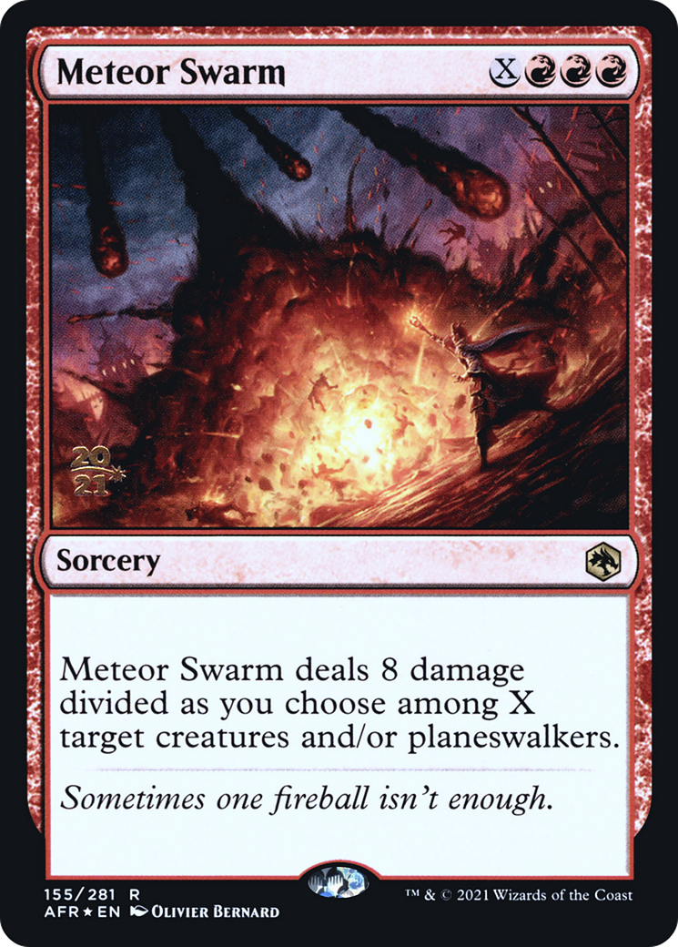 Meteor Swarm (PRE-155S) - Adventures in the Forgotten Realms Promos Foil