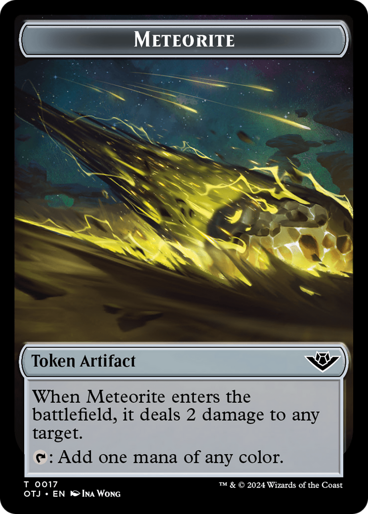 Mercenaire // Jeton météorite double face [Jetons Hors-la-loi de Thunder Junction] 