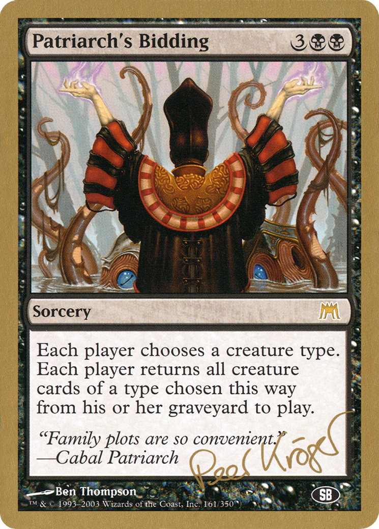 Patriarch's Bidding (WCD-PK161SB) - World Championship Decks 2003
