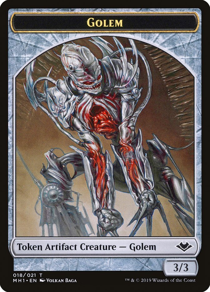 Esprit // Jeton double face Golem [Jetons Horizons modernes] 