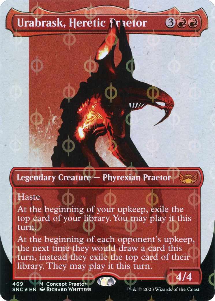 Urabrask, préteur hérétique (Feuille étape et complète des préteurs de concept sans frontières) [Phyrexia : Tous seront un] 
