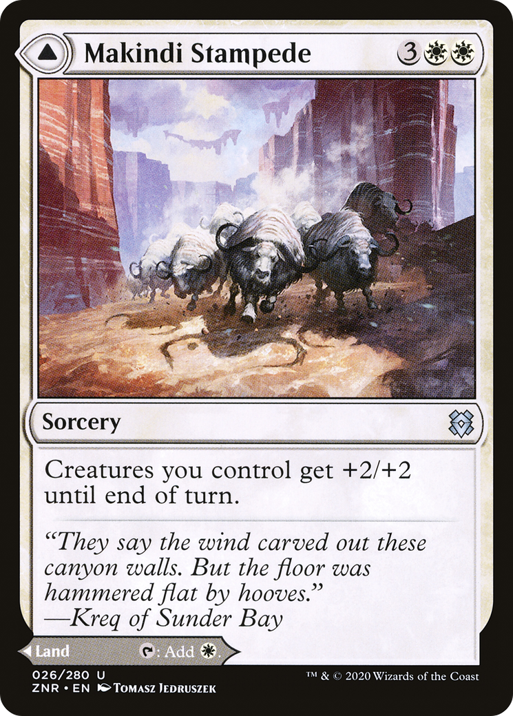 Makindi Stampede // Makindi Mesas [Zendikar Rising] 