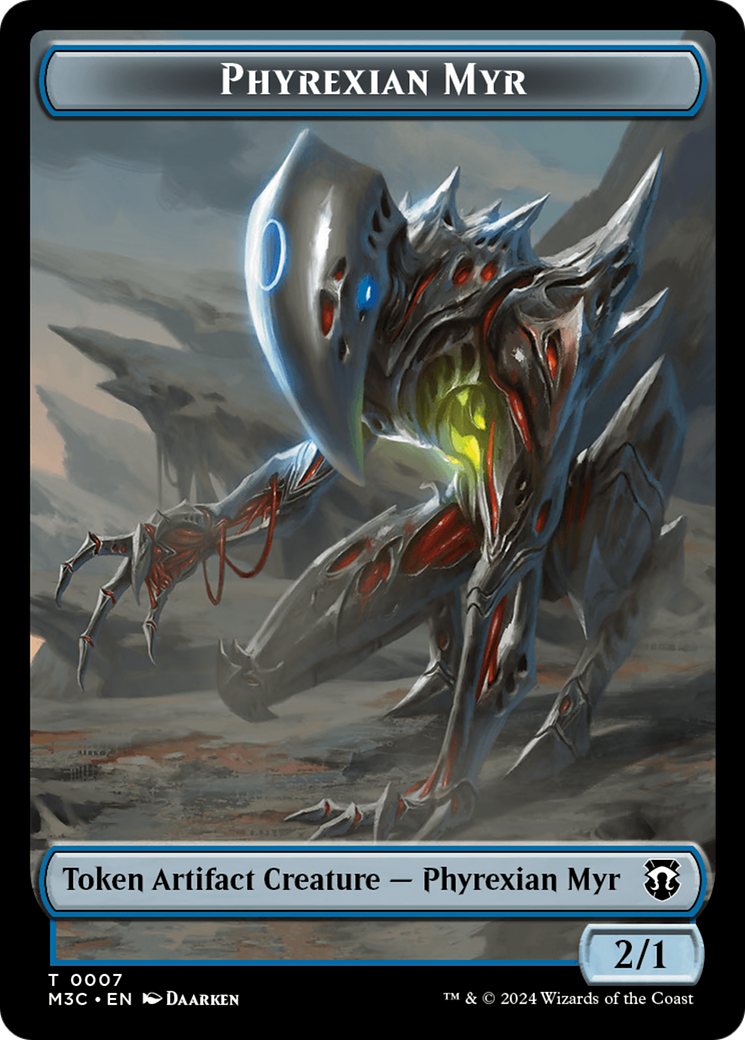 Phyrexian Myr // Jeton servo double face [Jetons de commandant Modern Horizons 3] 