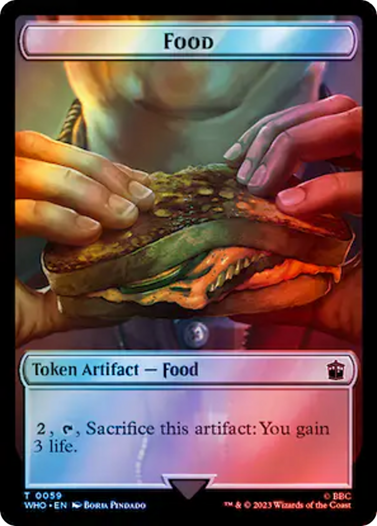 Alien // Nourriture (0059) Jeton double face (Surge Foil) [Doctor Who Tokens] 