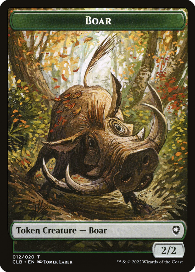 Jeton de sanglier [Commander Legends : Jetons de la bataille de Baldur's Gate] 