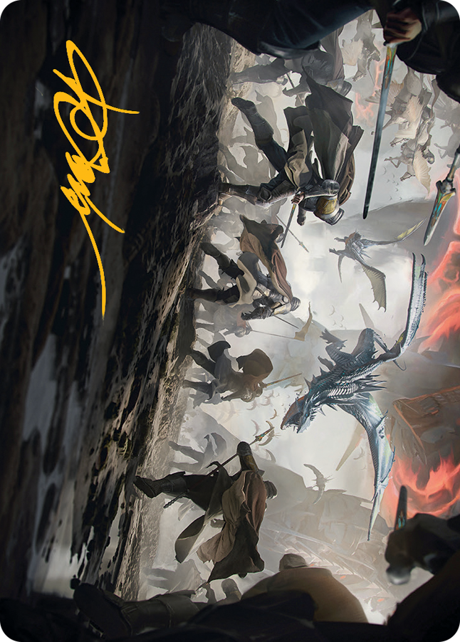 Carte d'art Invasion of Dominaria (signature estampillée or) [Série d'art March of the Machine] 