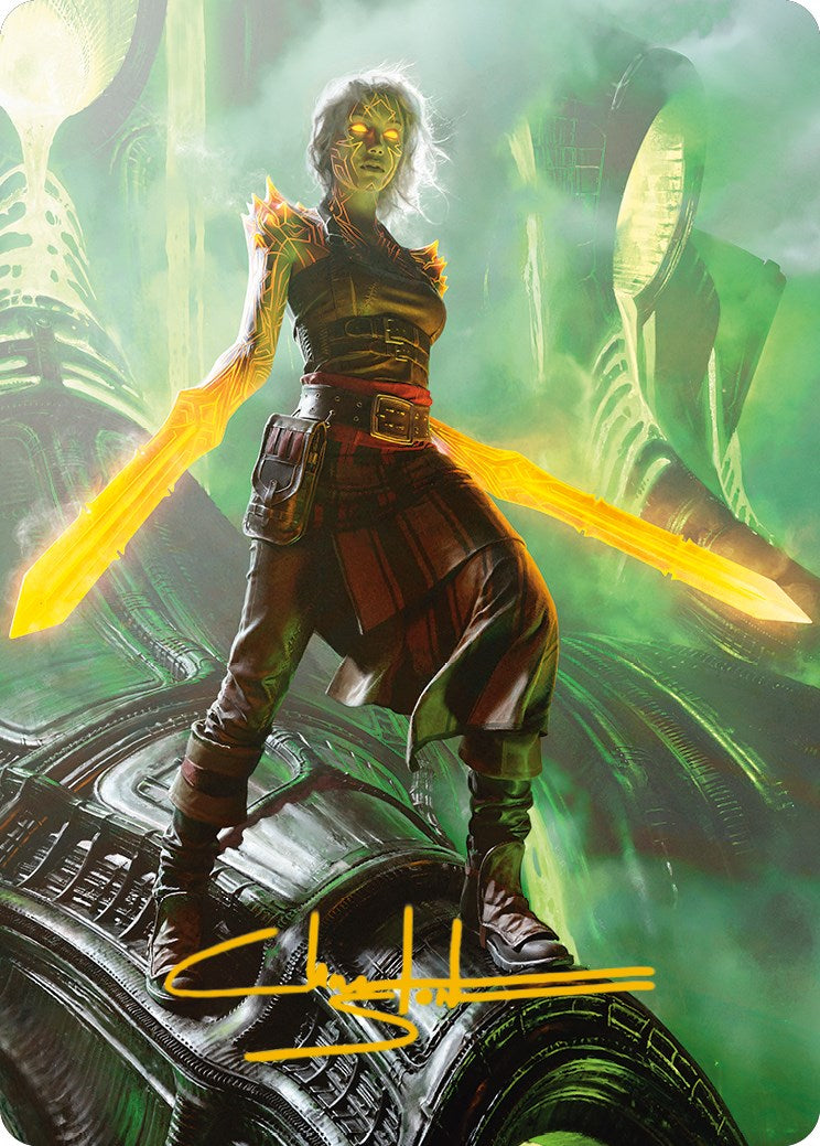 Nahiri, la carte artistique impitoyable (signature estampillée or) [Phyrexia : All Will Be One Art Series] 