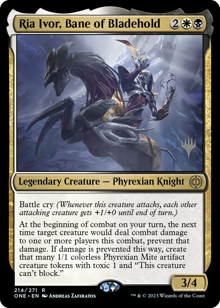 Ria Ivor, Bane of Bladehold (Pack promotionnel) [Phyrexia : All Will Be One Promos] 