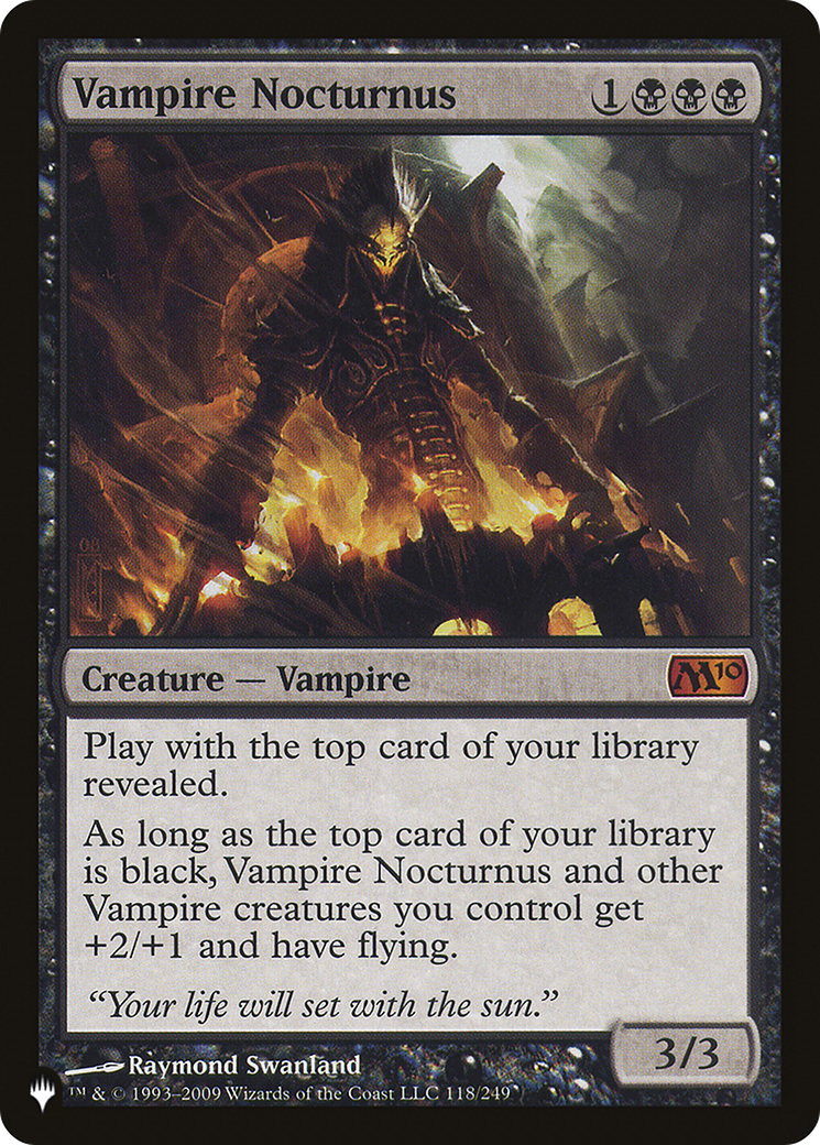 Vampire Nocturnus [La liste] 