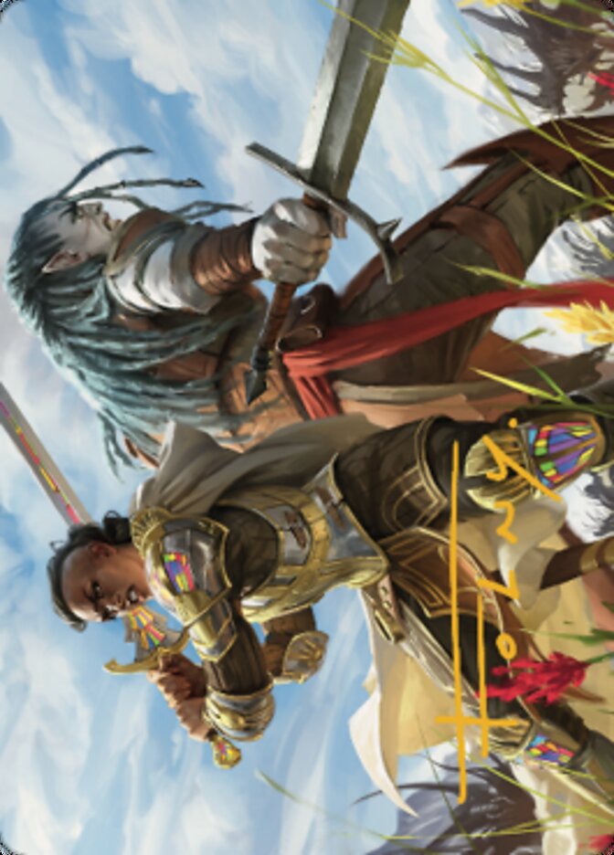 Carte d'art Join Forces (Signature estampillée or) [Dominaria United Art Series] 