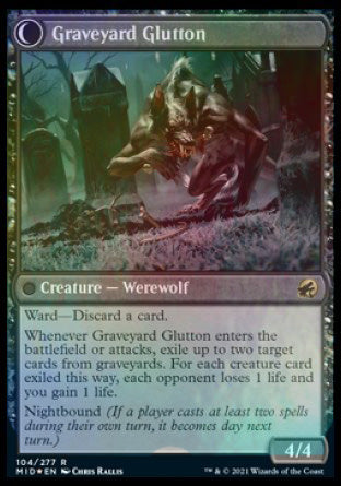 Graveyard Trespasser (PRE-104) - Innistrad: Midnight Hunt Promos: (Double Faced Transform) Foil