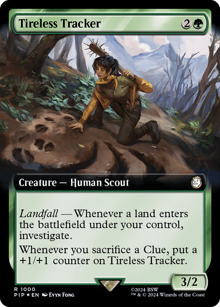 Tireless Tracker (Art étendu) (Surge Foil) [Fallout] 