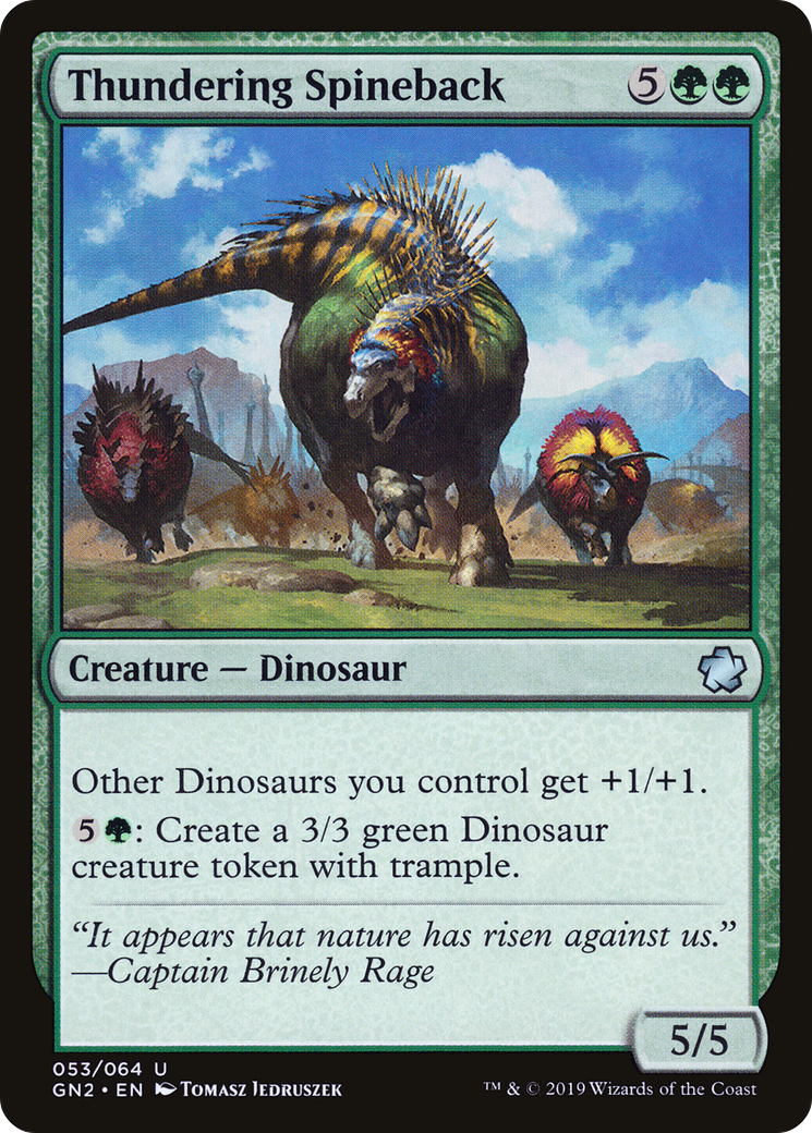 Spineback tonitruant [Game Night 2019] 
