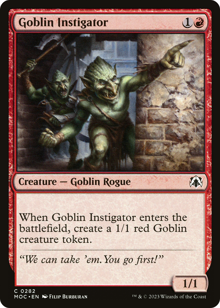 Instigateur gobelin [Marche du commandant de la machine] 