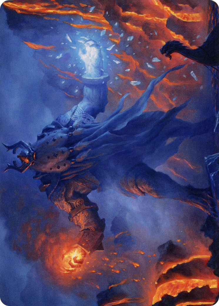 Aegar, the Freezing Flame // Aegar, the Freezing Flame (ASKHM-055) - Art Series: Kaldheim (Borderless)