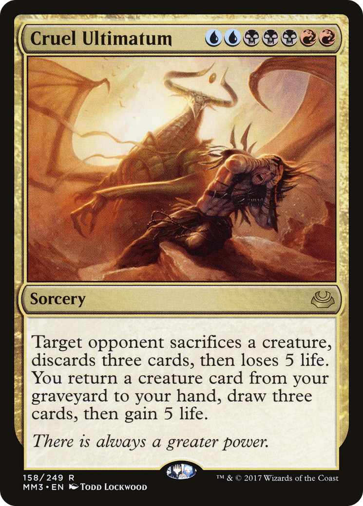 Cruel Ultimatum (MM3-158) - Modern Masters 2017 Foil
