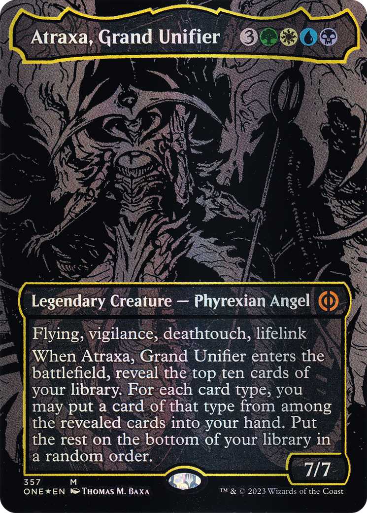 Atraxa, Grand Unificateur (Feuille surélevée de nappe de pétrole) [Phyrexia : Tous seront un] 
