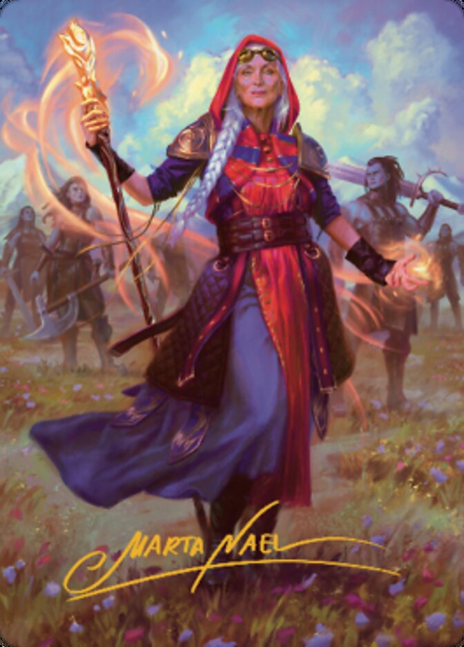 Jaya, Fiery Négociateur Art Card 1 (Signature estampillée or) [Dominaria United Art Series] 