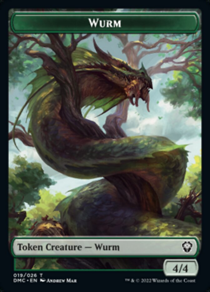 Soldat // Jeton double face Wurm [Dominaria United Tokens] 