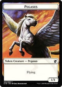Pegasus // Jeton humain double face [Jetons Commander 2019] 
