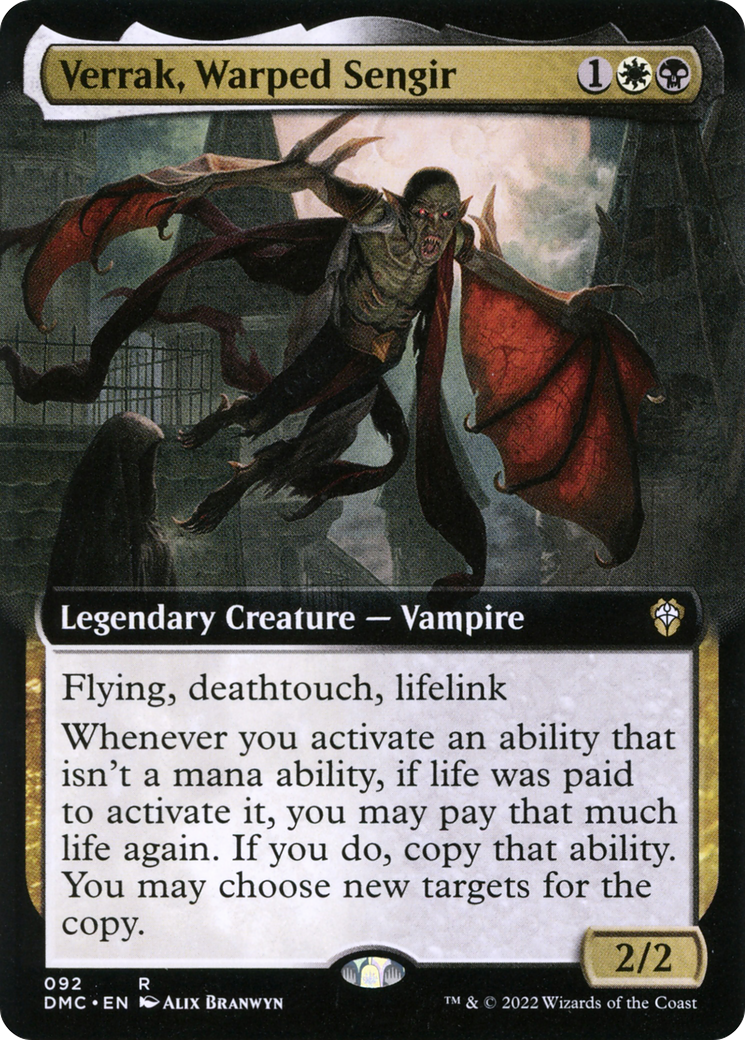 Verrak, Warped Sengir (Art étendu) [Dominaria United Commander] 