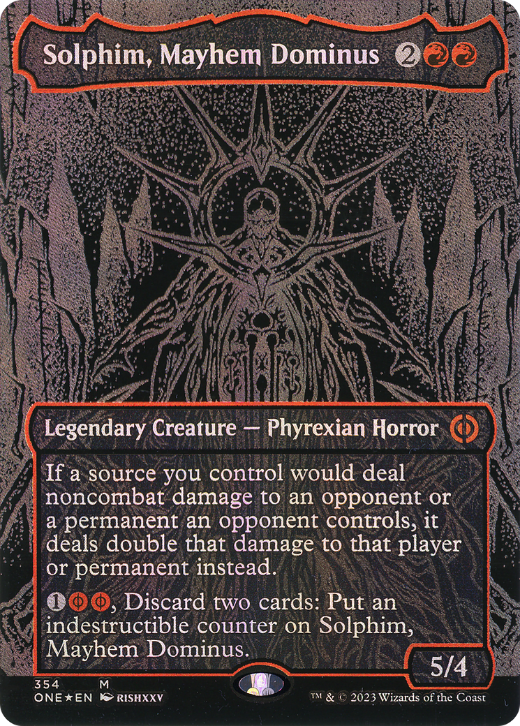 Solphim, Mayhem Dominus (Feuille surélevée de nappe de pétrole) [Phyrexia : Tous seront un] 