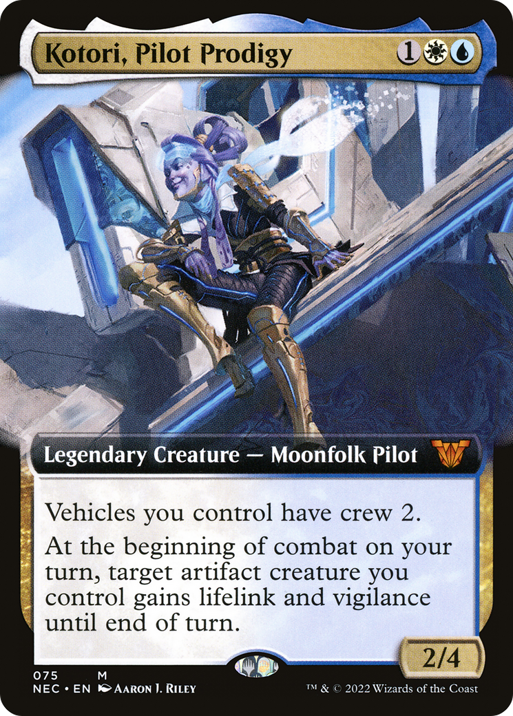 Kotori, pilote prodige (art étendu) [Kamigawa: Neon Dynasty Commander] 