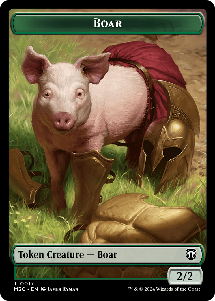 Hydra // Jeton double face sanglier [Modern Horizons 3 Commander Tokens] 