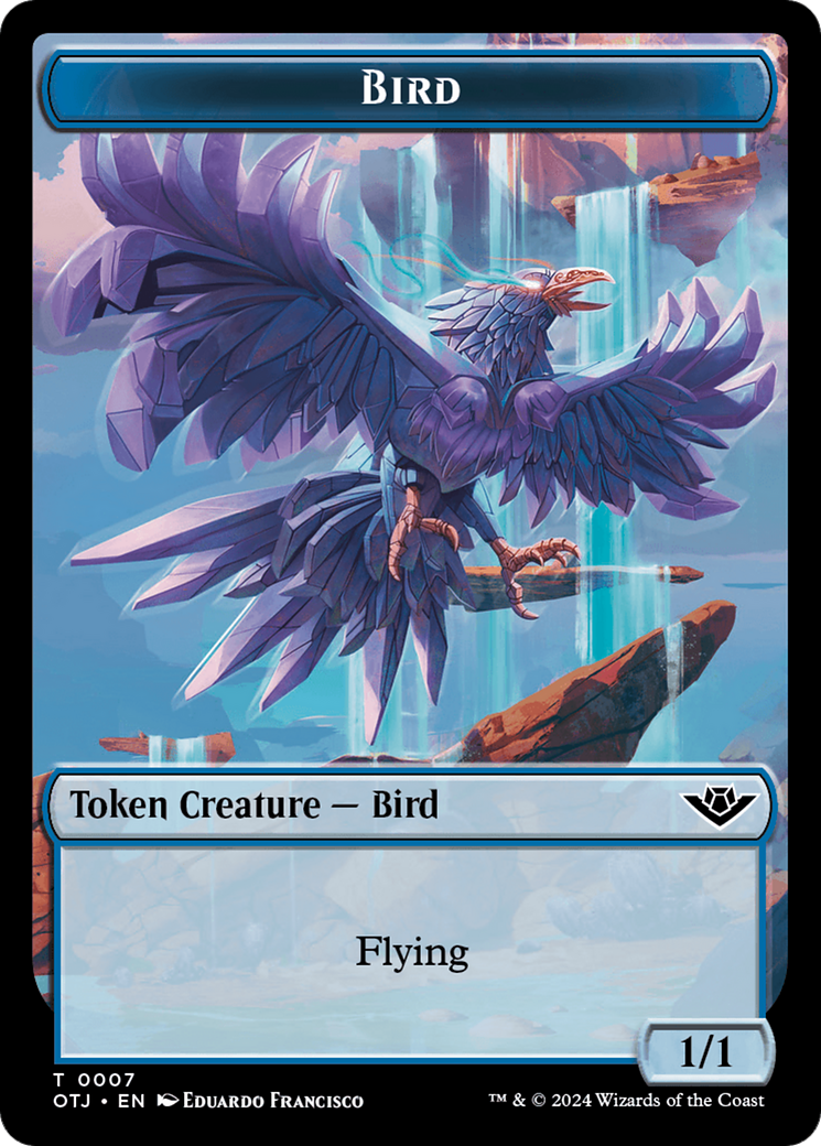 Oiseau // Jeton double face pour intrigue [Jetons Hors-la-loi de Thunder Junction] 