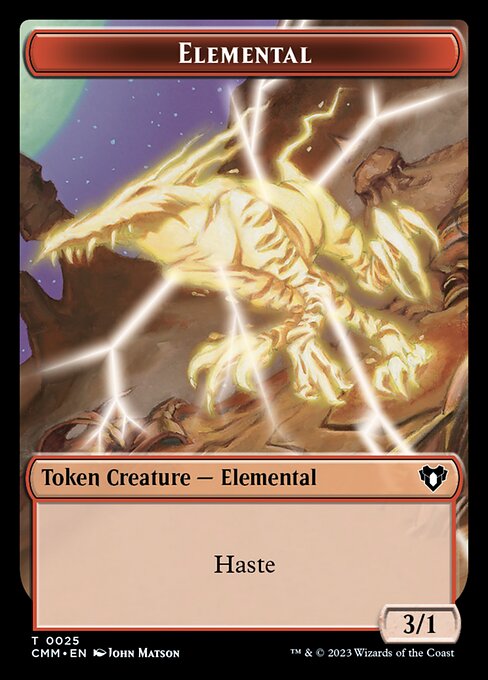 Eldrazi // Élémentaire (0025) Jeton double face [Jetons Commander Masters] 
