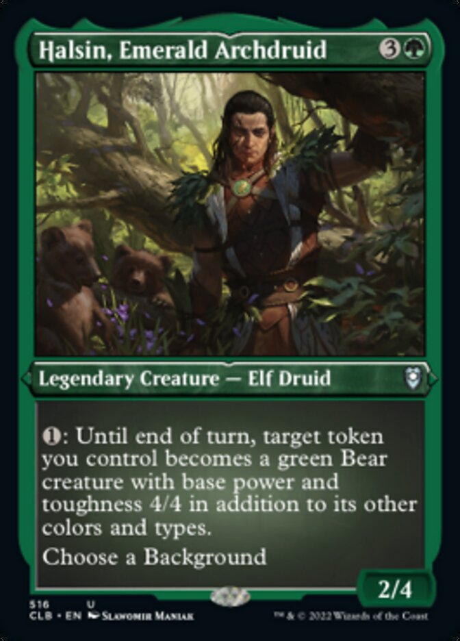 Halsin, Archidruide d'Émeraude (Foil Etched) [Commander Legends: Battle for Baldur's Gate] 