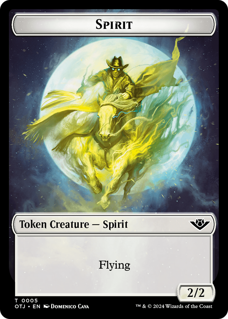 Mercenaire // Jeton spirituel double face [Jetons Hors-la-loi de Thunder Junction] 