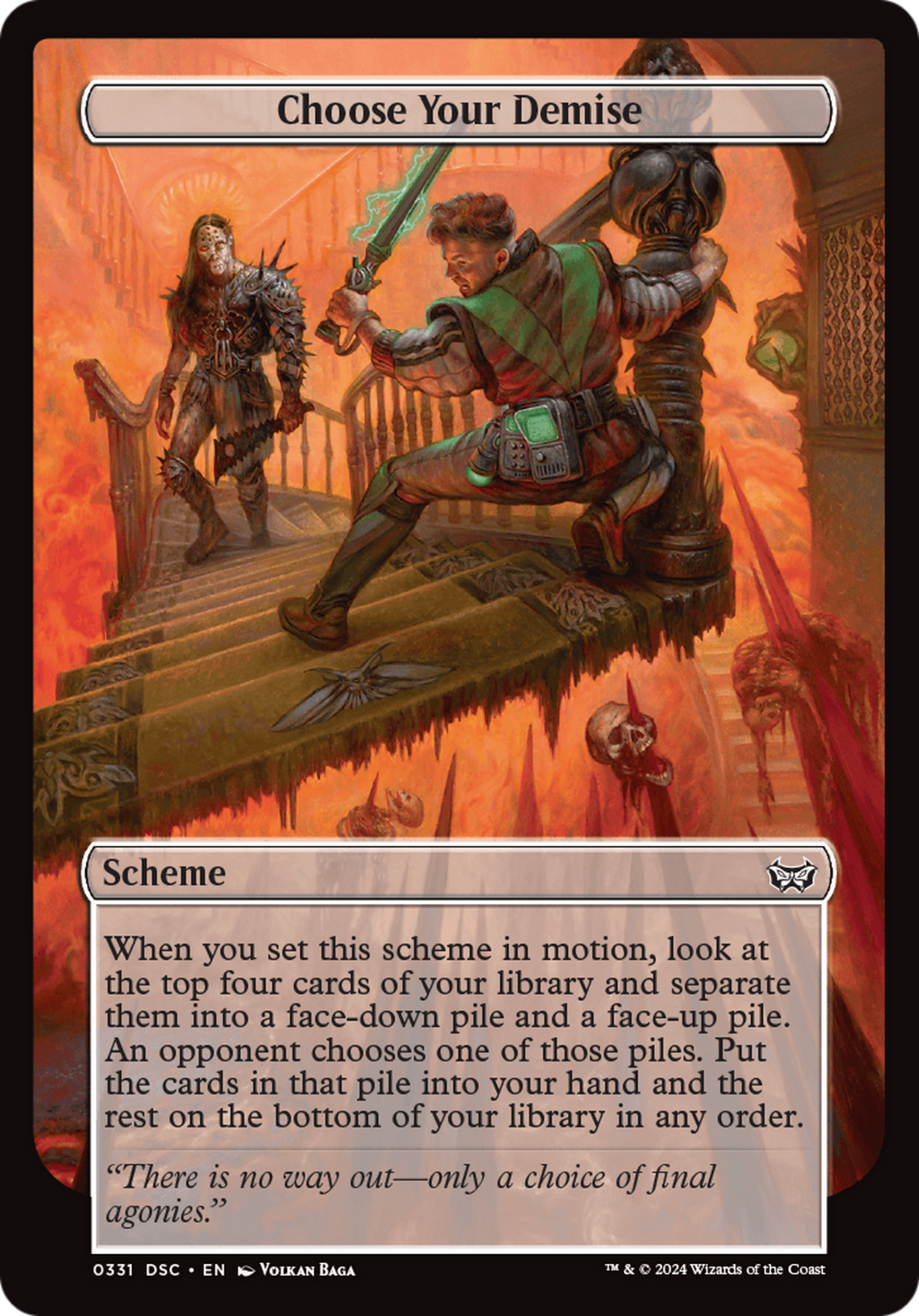 Choose Your Demise (Full Art) (A:DSC-331) - Duskmourn: House of Horror Commander