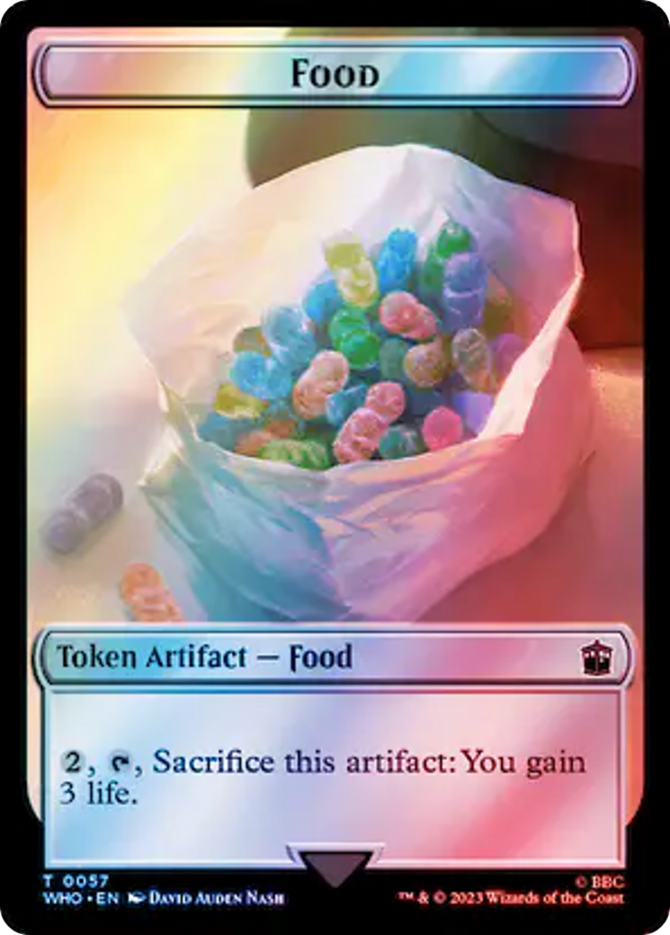 Cheval // Nourriture (0057) Jeton double face (Surge Foil) [Doctor Who Tokens] 