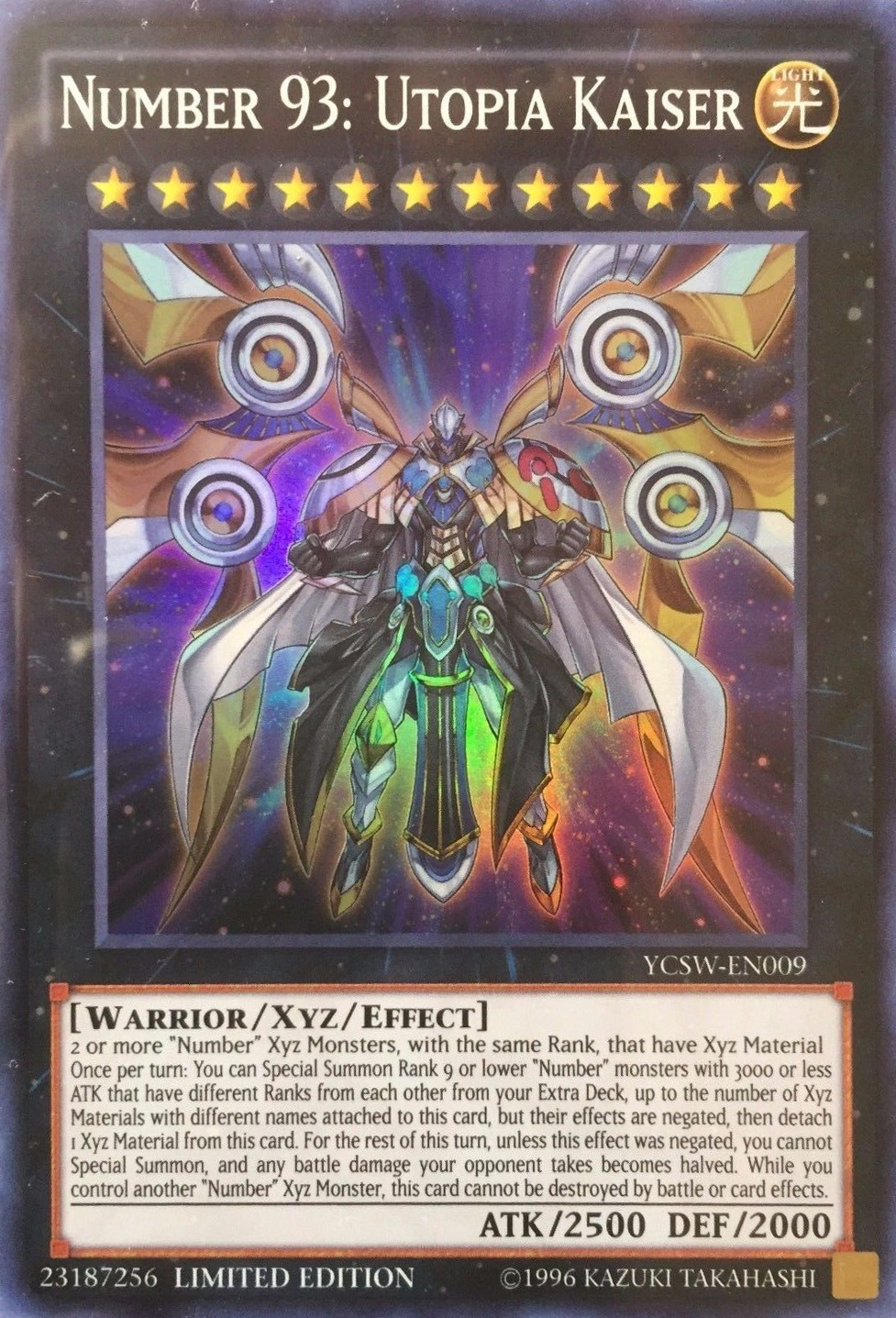 Number 93: Utopia Kaiser (YCSW-EN009) - Super Rare