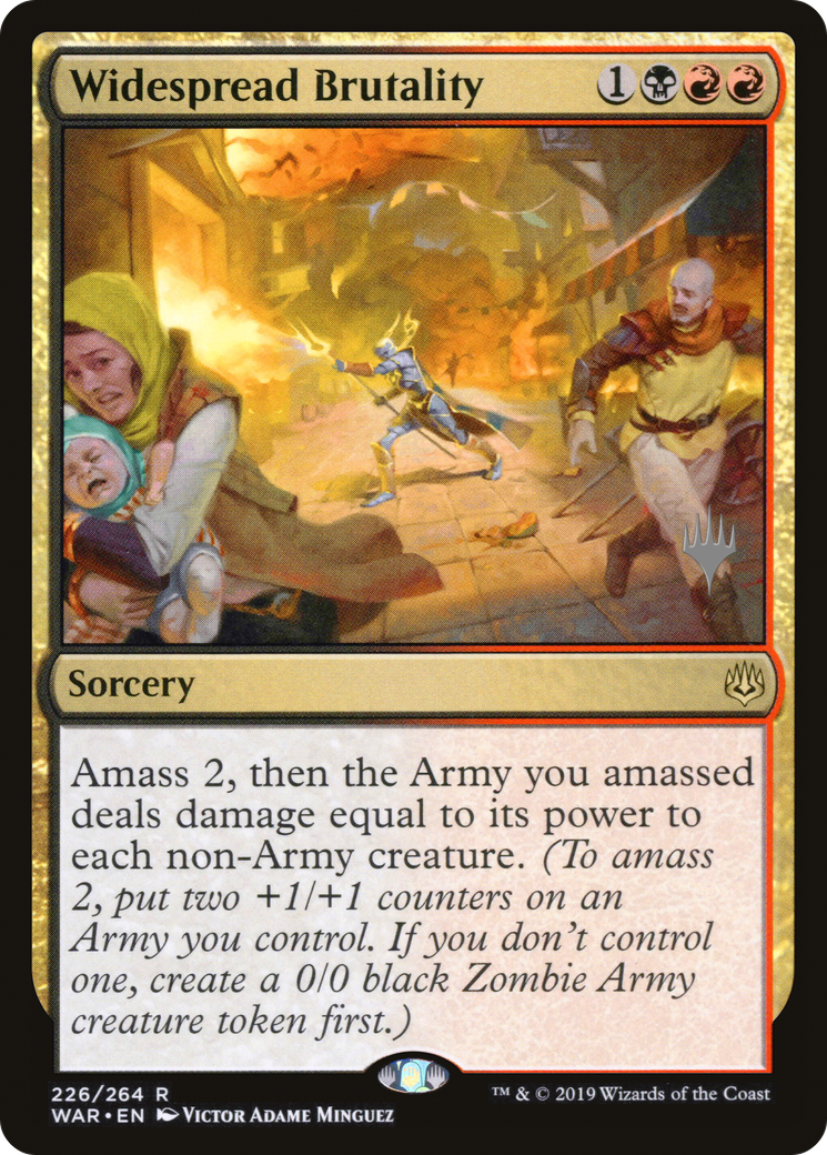 Brutalité généralisée (Pack promotionnel) [War of the Spark Promos] 