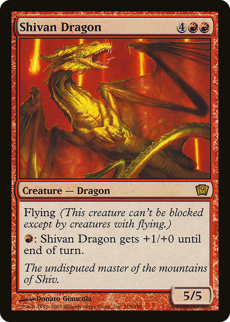 Shivan Dragon (9ED-219★) - 9th Edition Foil