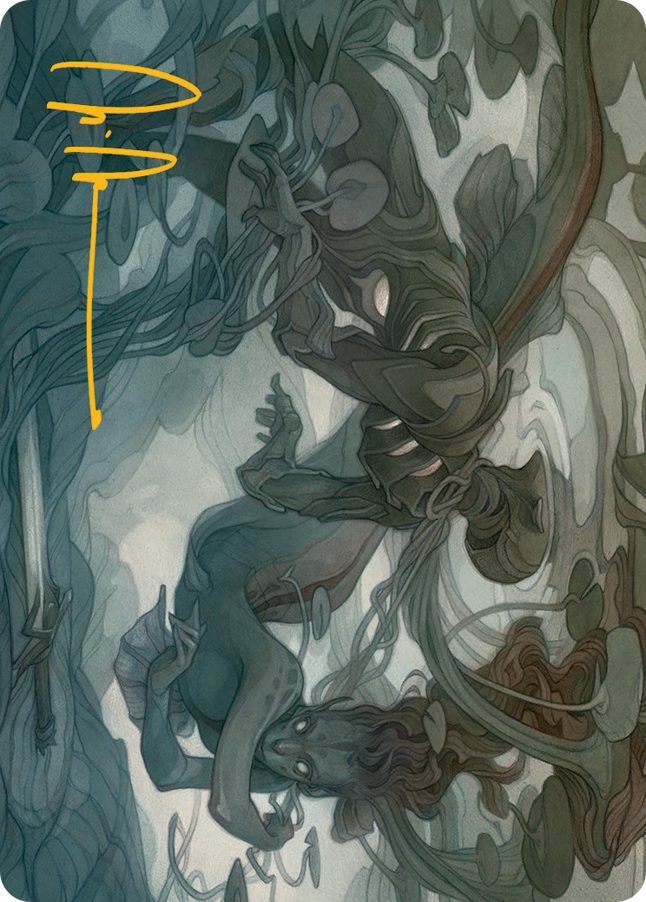 Emry, Lurker of the Loch Art Card (Signature estampillée or) [March of the Machine Art Series] 