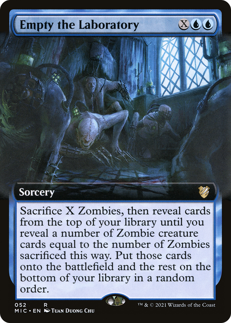 Vider le laboratoire (art étendu) [Innistrad : Midnight Hunt Commander] 