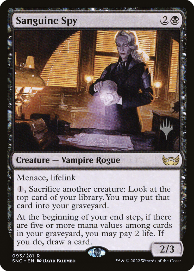 Sanguine Spy (Pack Promo) [Streets of New Capenna Promos] 