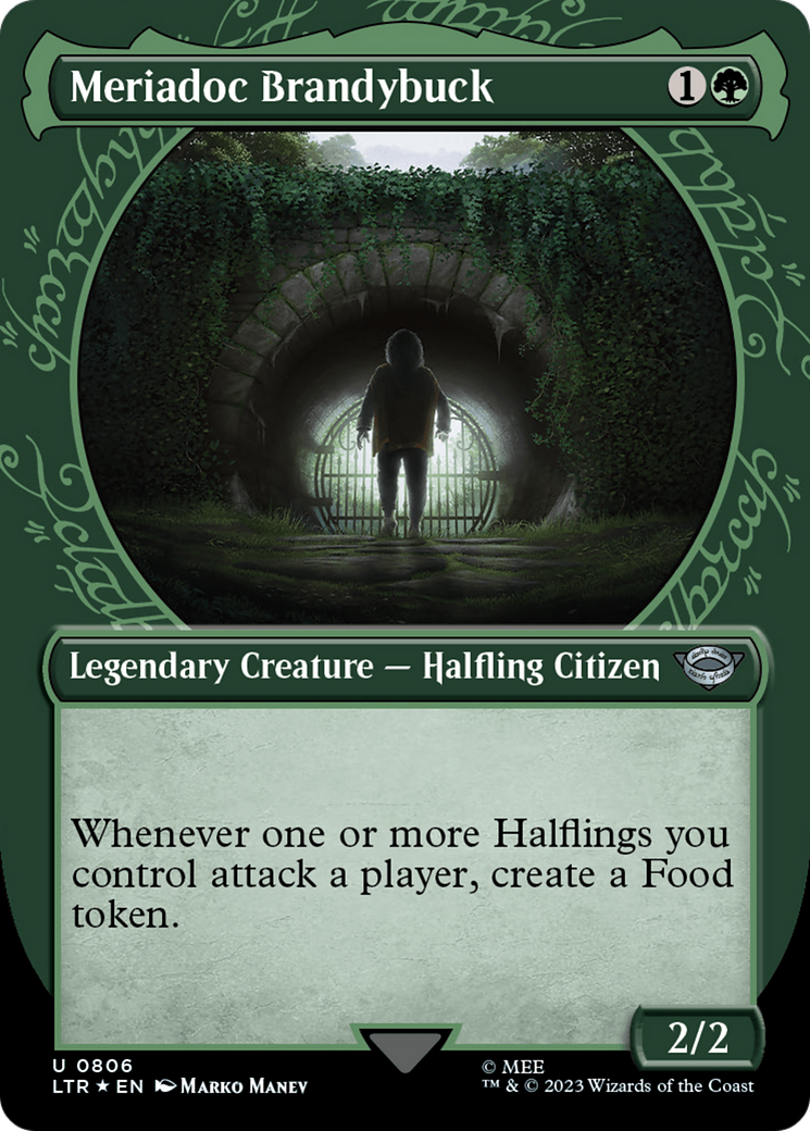 Meriadoc Brandybuck (Showcase) (Surge Foil) [Le Seigneur des Anneaux : Contes de la Terre du Milieu] 