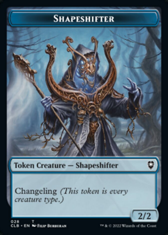 Shapeshifter (024) // Shapeshifter (028) Jeton double face [Commander Legends : Battle for Baldur's Gate Tokens] 