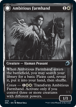 Ambitious Farmhand (DBL-002) - Innistrad: Double Feature: (Double Faced Transform)