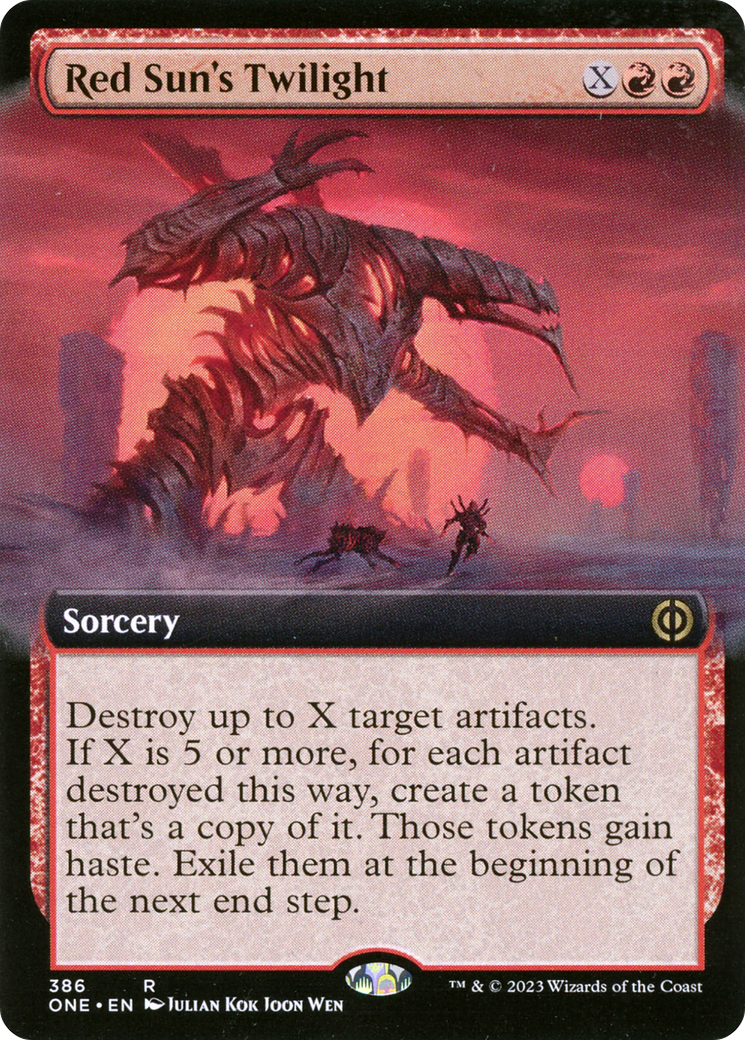 Crépuscule du Soleil Rouge (Art étendu) [Phyrexia : Tous seront un] 