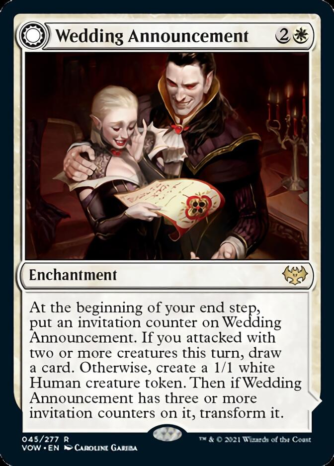 Wedding Announcement (VOW-045) - Innistrad: Crimson Vow: (Double Faced Transform)