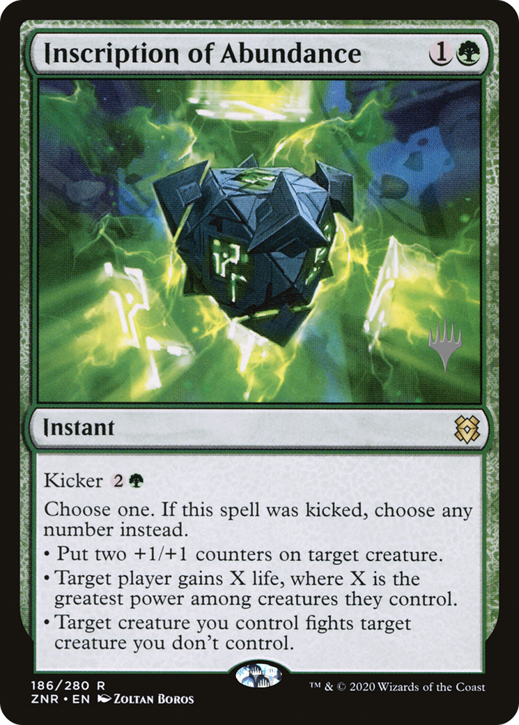 Inscription de l'Abondance (Pack Promo) [Zendikar Rising Promos] 